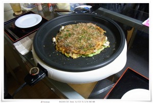 Okonomiyaki　お好み焼き　オリジナルミックスモダン完成
